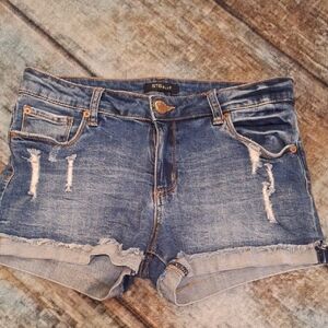STS Blue Distressed Denim Shorts - Light Blue. Excellent Condition Size 27